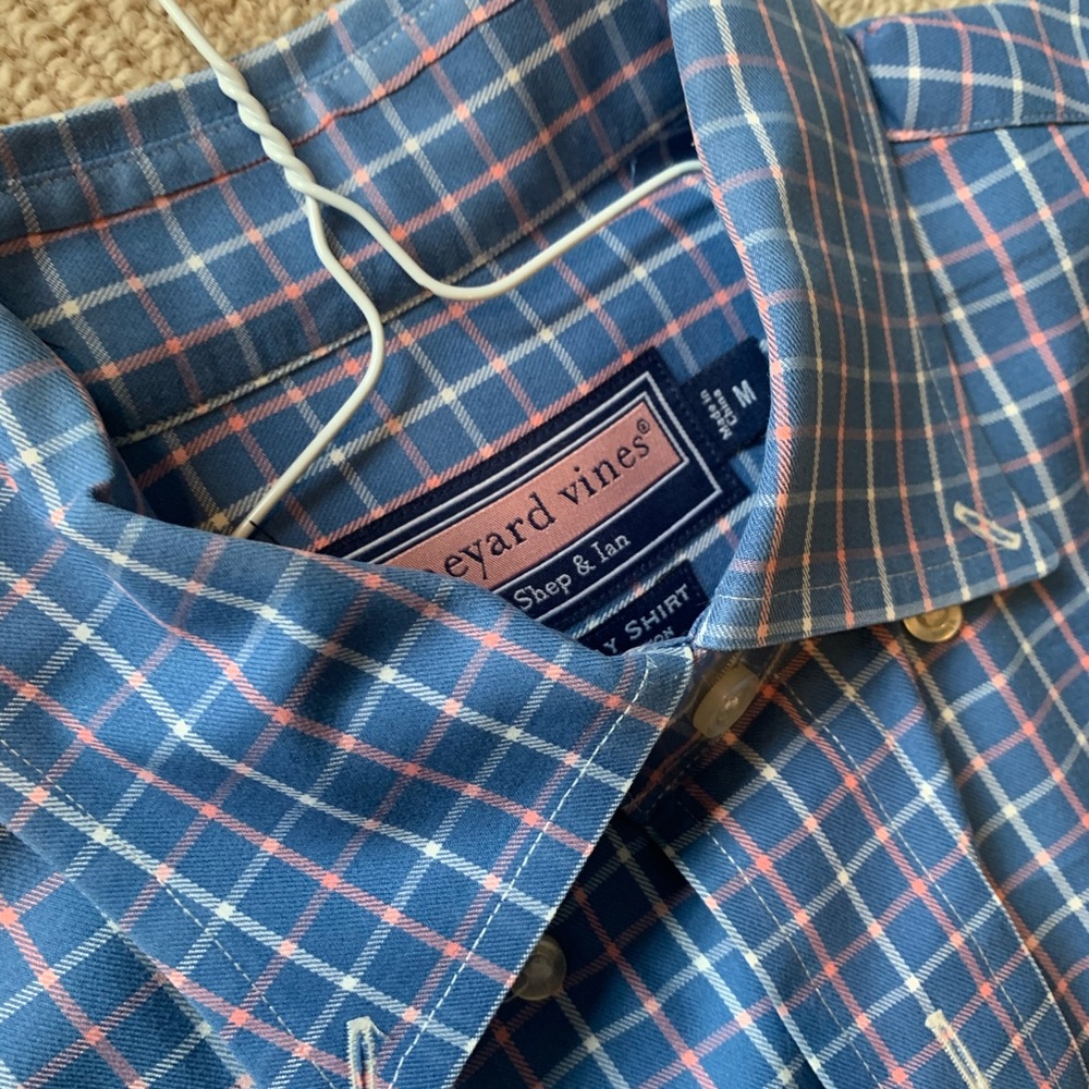 Vineyard Vines Button Down - Pink & Blue